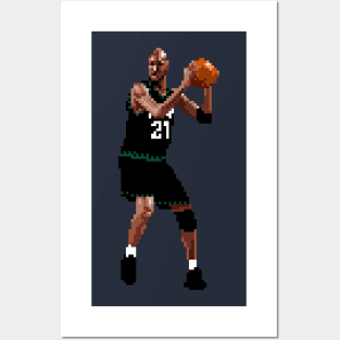 Kevin Garnett Pixel Posting Posters and Art